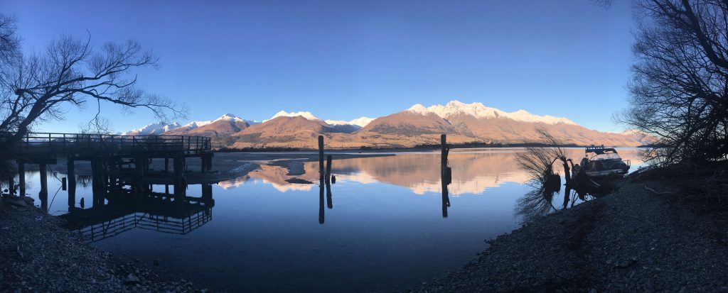 Glenorchy wharf at sunrise